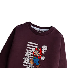 SUPER MARIO MEHOON COLOR BOYS LONG SLEEVE SWEAT-SHIRT