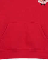 MINNIE RED GIRLS FLEECE HOODIE