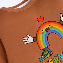 EVERYTHING LIGHT BROWN COLOR BOYS LONG SLEEVE SWEAT-SHIRT