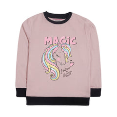 MAGIC PINK GIRLS LONG SLEEVE SWEAT-SHIRT