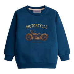 MOTORCYCLE NAVY BOYS LONG SLEEVE SWEAT-SHIRT
