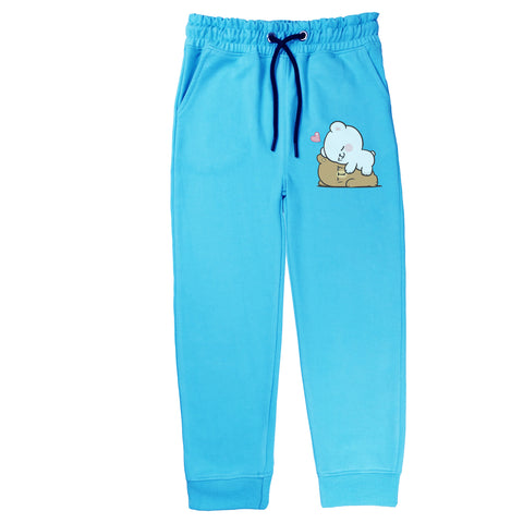MILK & MOCHA SKY BLUE COLOR GIRLS TERYY FABRIC TRACK SUIT