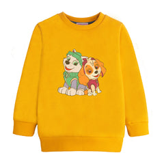 PAW GIRLS ORANGE SHADE FLEECE SWEAT-SHIRT