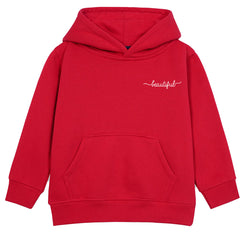 BEAUTIFUL RED GIRLS FLEECE HOODIE