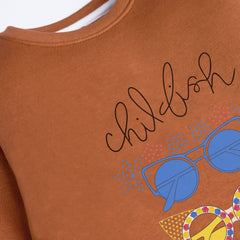 CILIUM LIGHT BROWN GIRLS LONG SLEEVE SWEAT-SHIRT
