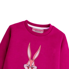 BUNNY RED GIRLS LONG SLEEVE SWEAT-SHIRT