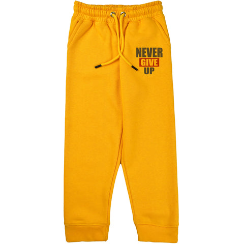NEVER GIVE UP JUNIOR BOY YELLOW HEADER COLOR TRACK SUIT