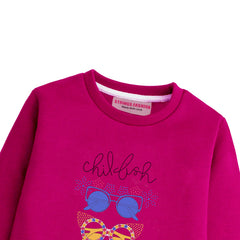 CHILLUM RED GIRLS LONG SLEEVE SWEAT-SHIRT