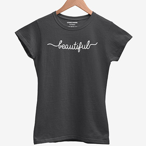 DIGITAL PRINTED BEAUTIFUL BLACK JUNIOR GIRLS T.SHIRT