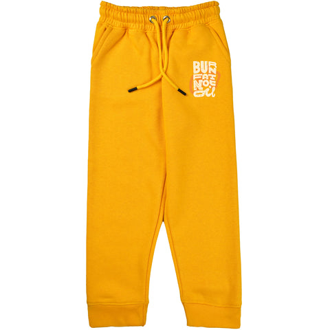 BURN FOR FAT JUNIOR BOY FLEECE YELLOW HEADER COLOR TRACK SUIT