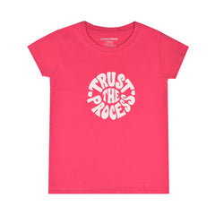 PARADISE PINK  PRINTED THE TRUST PROCESS IN CIRCLE GIRLS T.SHIRT