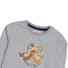 CHIP & DALE JUNIOR GIRLS GREY HEADER COLOR TRACK SUIT