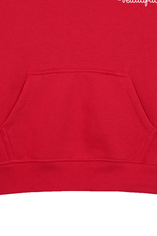 BEAUTIFUL RED GIRLS FLEECE HOODIE