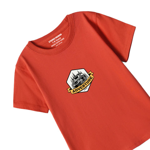 RED GRAPHICS ADVENTURE T-SHIRT
