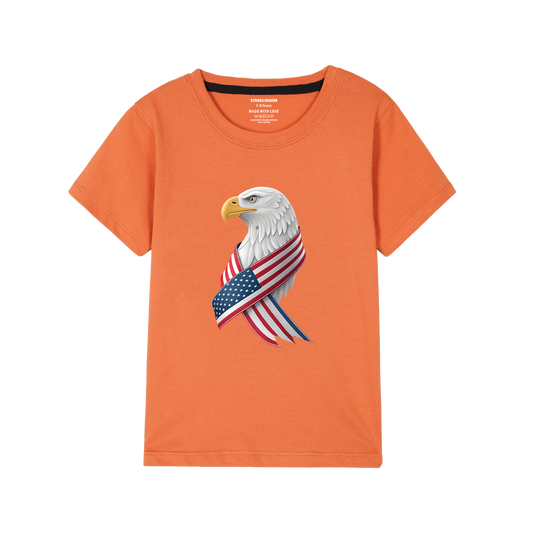 ORANGE GRAPHICS AMERCIAN FLAG T-SHIRT 1920