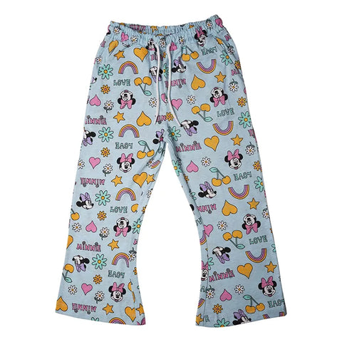 MINNIE PRINTED SKY BLUE JUNIOR GIRLS TROUSER