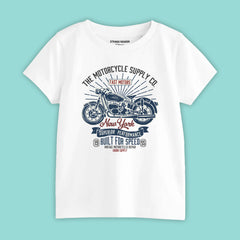 AMERICAN BIKE BOYS SHORT SLEEVE WHITE T.SHIRT & BLACK SHORTS (SF-27901)