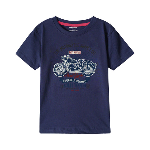 AMERICAN BIKE BOYS SHORT SLEEVE NAVY T.SHIRT & FOOTBALL PRINTED SHORTS (SF-28401)