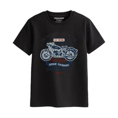 AMERICAN BIKE BOYS SHORT SLEEVE BLACK T.SHIRT & FOOTBALL PRINTED SHORTS (SF-29201)