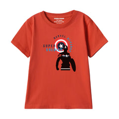 AMERICAN SOLDIER BOYS SHORT SLEEVE RED T.SHIRT & FOOTBALL PRINTED SHORTS (SF-28502)