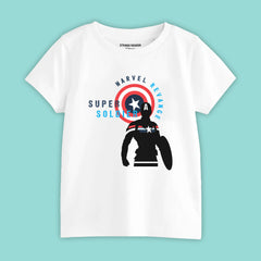 AMERICAN SOLDIER BOYS SHORT SLEEVE WHITE T.SHIRT & BLACK SHORTS (SF-27902)