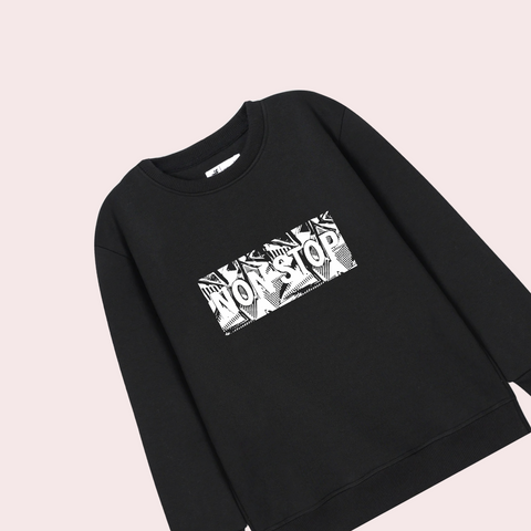 NONSTOP BLACK COLOR BOYS LONG SLEEVE SWEAT-SHIRT