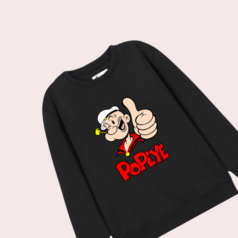 POPEY BLACK COLOR BOYS LONG SLEEVE SWEAT-SHIRT
