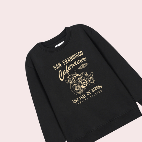 SANFRANCSO  BLACK COLOR BOYS LONG SLEEVE SWEAT-SHIRT