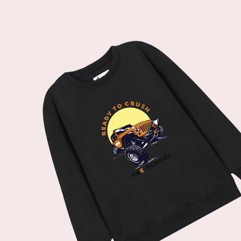 TRUCK BLACK COLOR BOYS LONG SLEEVE SWEAT-SHIRT
