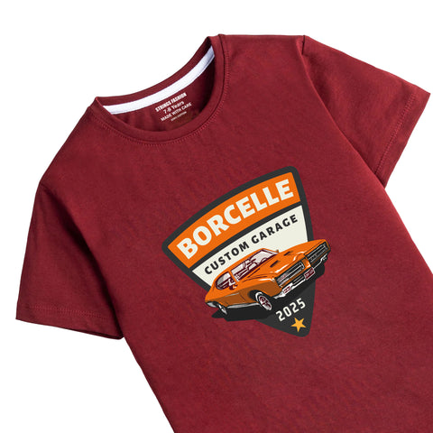 MAROON GRAPHICS BORCELLE T-SHIRT