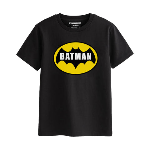 BATMAN BOYS SHORT SLEEVE BLACK T.SHIRT & FOOTBALL PRINTED SHORTS
