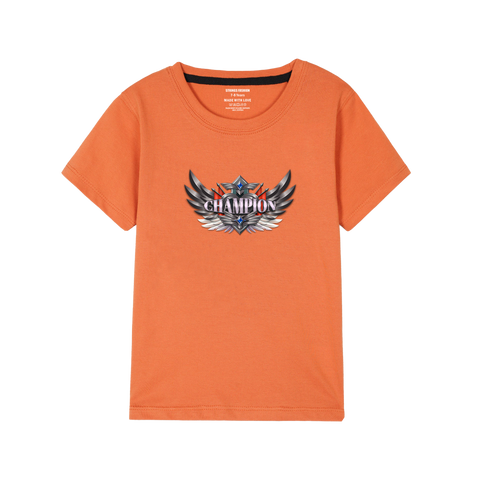 ORANGE GRAPHICS CHAMPION T-SHIRT