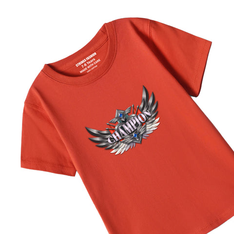 RED GRAPHICS CHAMPION T-SHIRT