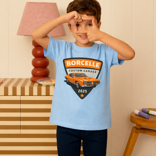 SKY BLUE GRAPHIC T-SHIRT PRINTED BORCELLE 1024