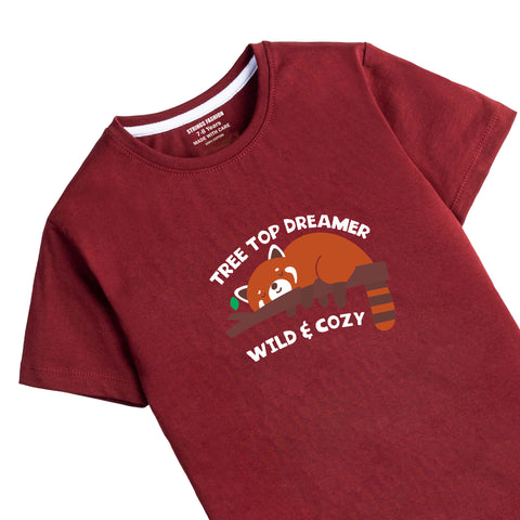 MAROON GRAPHICS DREAMER T-SHIRT