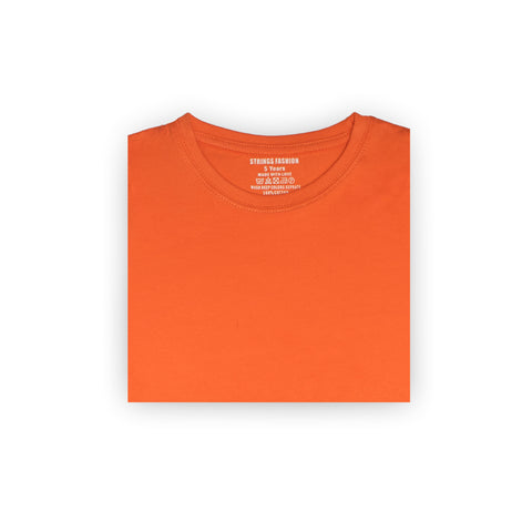 JUNIOR CELOSIA ORANGE (Black Arms) COLOR BOYS LONG SLEEVE T.SHIRT