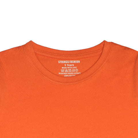 JUNIOR CELOSIA ORANGE (Black Arms) COLOR BOYS LONG SLEEVE T.SHIRT