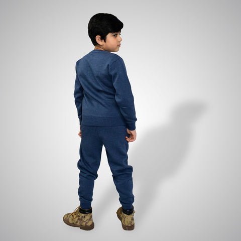 BOYS Track Suit Blue Header FLEECE FABRIC