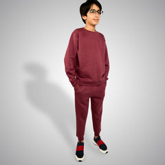 Junior Boy Track Suit Burgundy Color