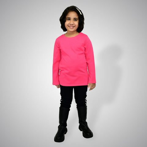 Junior Paradise Pink Color Girls Long Sleeve T.Shirt