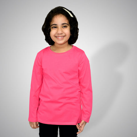 Junior Paradise Pink Color Girls Long Sleeve T.Shirt