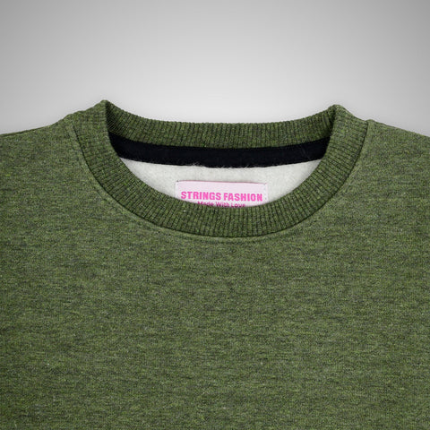 Junior Boy Sweat-Shirt Olive Green Color