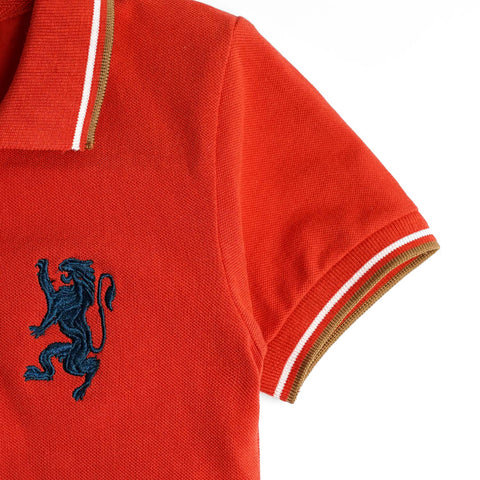 JUNIOR MANDARIN RED COLOR BOYS SHORT SLEEVE (POLO) T.SHIRT
