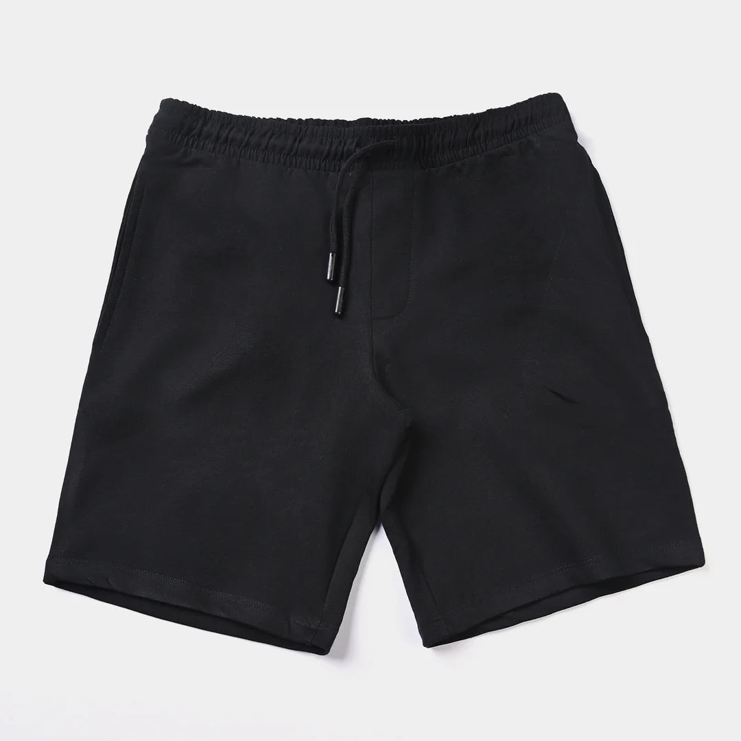 BOYS BLACK TERRY SHORTS