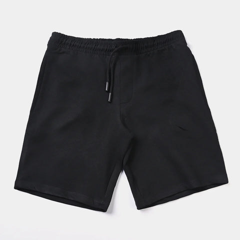 BOYS BLACK TERRY SHORTS