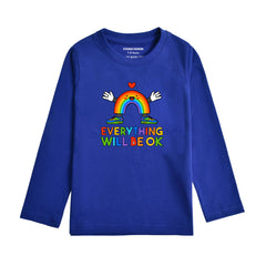 EVERY THING PRINTED NAVY PEONY COLOR BOYS LONG SLEEVE T.SHIRT