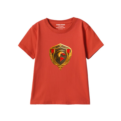 RED GRAPHICS FALCON BADGE T-SHIRT