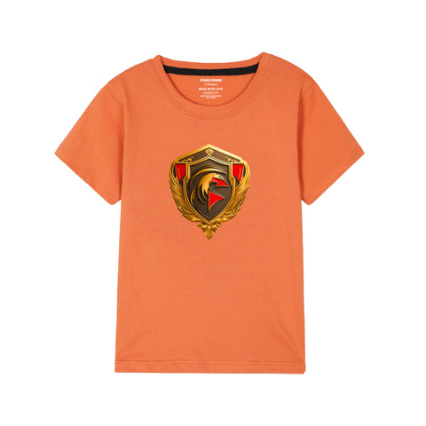 ORANGE GRAPHICS FALCON BADGE T-SHIRT