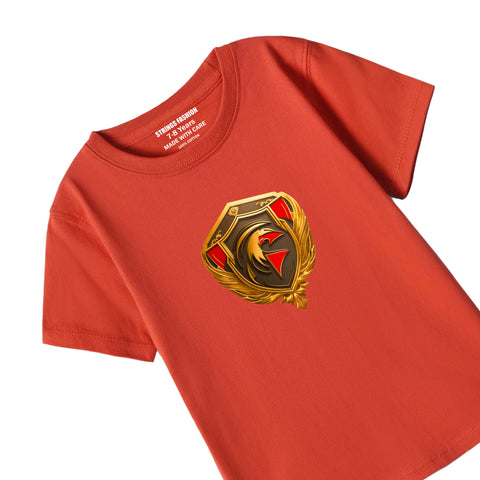 RED GRAPHICS FALCON BADGE T-SHIRT