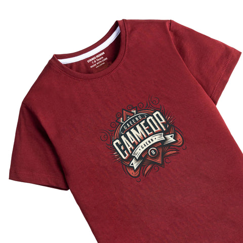 MAROON GRAPHICS GAMLER T-SHIRT